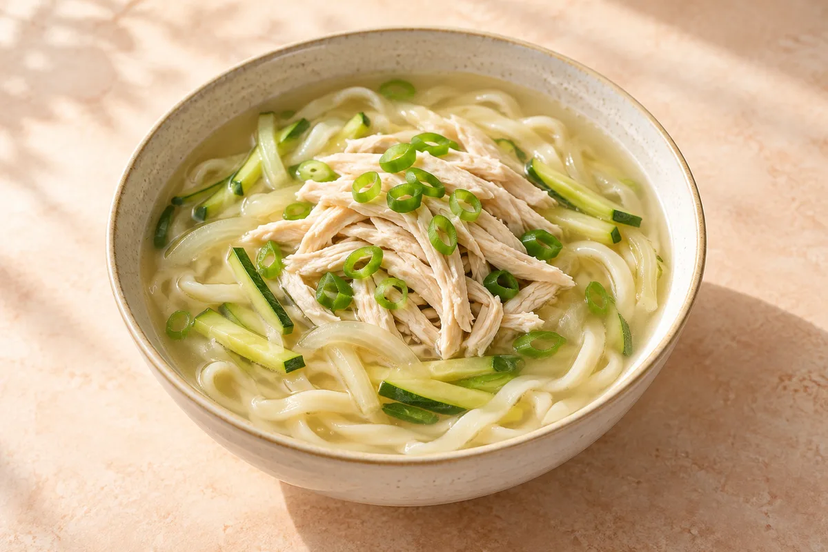 닭칼국수 완성 모습 참고 · AI 생성 이미지